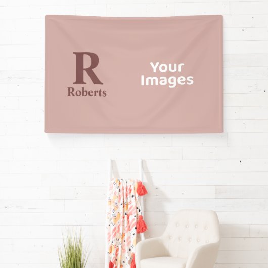 Kaneel Roos Initiaal/Voornaam/Familienaam Spandoek (Insitu)