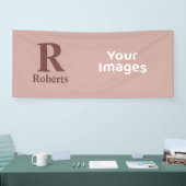 Kaneel Roos Initiaal/Voornaam/Familienaam Spandoek (Beurs)