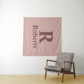 Kaneel Roos Initiaal/Voornaam/Familienaam Wandkleed (In Situ (horizontaal))
