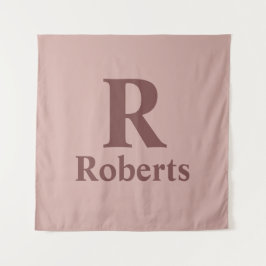 Kaneel Roos Initiaal/Voornaam/Familienaam Wandkleed