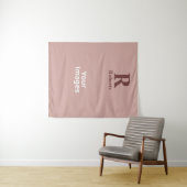 Kaneel Roos Initiaal/Voornaam/Familienaam Wandkleed (In Situ (horizontaal))