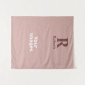 Kaneel Roos Initiaal/Voornaam/Familienaam Wandkleed (Voorkant (horizontaal))