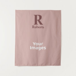 Kaneel Roos Initiaal/Voornaam/Familienaam Wandkleed