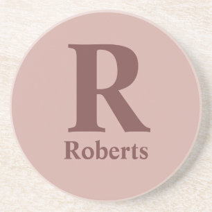 Kaneel Roos Initiaal/Voornaam/Familienaam Zandsteen Onderzetter