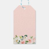 Kaneel Roze Blush Bloemige Bruiloft Feest Favor Cadeaulabel (Achterkant)