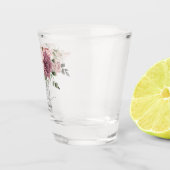 Kaneel Roze Blush Bloemige Trouwgeschenk Shot Glas (Rechts)