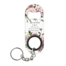 Kaneel Roze Blush Bloemige Trouwgunst Mini Flessenopener