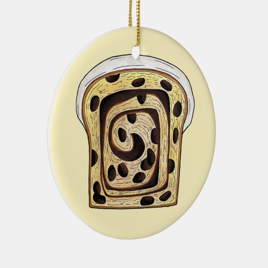 kaneel rozijn brood bakken broodbereiding keramisch ornament (Rechts)