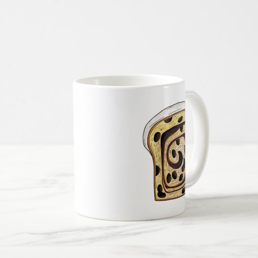 kaneel rozijn brood bakken broodbereiding koffiemok (Voorkant rechts)