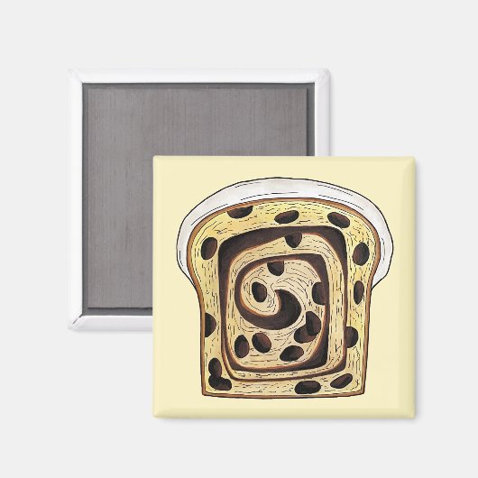 kaneel rozijn brood bakken broodbereiding magneet (Voorkant / Achterkant)