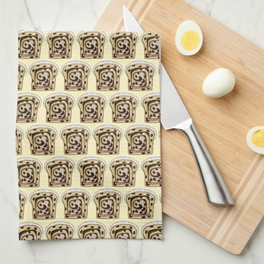 kaneel rozijn brood bakken broodbereiding theedoek (Quarter Fold)