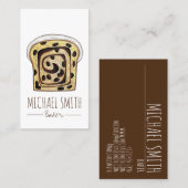 Kaneel Rozijnen Brood Bakkerij Breadmaking Baker Visitekaartje (Voorkant / Achterkant)