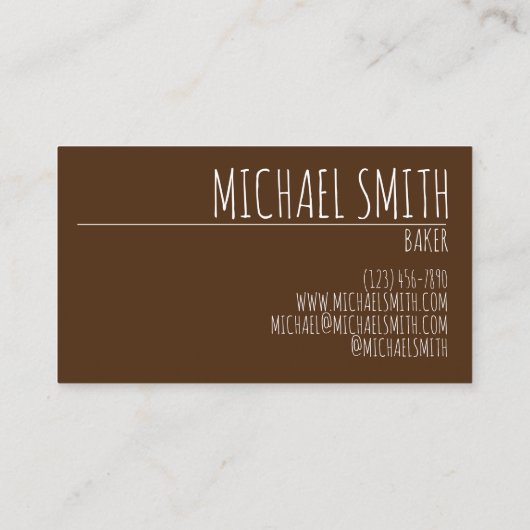 Kaneel Rozijnen Brood Bakkerij Breadmaking Baker Visitekaartje (Achterkant)