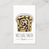 Kaneel Rozijnen Brood Bakkerij Breadmaking Baker Visitekaartje (Voorkant)