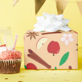 Kaneel Sticks, Star Anise Naadloze Thanksgiving Cadeaupapier