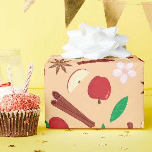 Kaneel Sticks, Star Anise Naadloze Thanksgiving Cadeaupapier (Verjaardagsfeest)