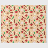 Kaneel Sticks, Star Anise Naadloze Thanksgiving Cadeaupapier (Vlak)