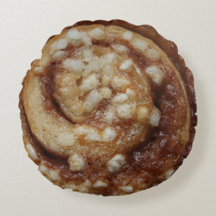 Kaneel Sticky Bun Novelty Rond Kussen