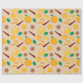 Kaneel Stokken, Sinaasappels, Star Anise Herfst Na Cadeaupapier (Vlak)