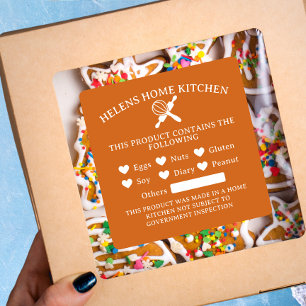 Kaneel Voedsel Allergie Alert Bakery Sticker