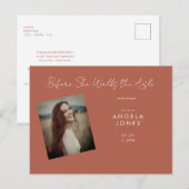 Kaneel voordat ze loopt Foto Vrijgezellenfeest Briefkaart (Voorkant / Achterkant)