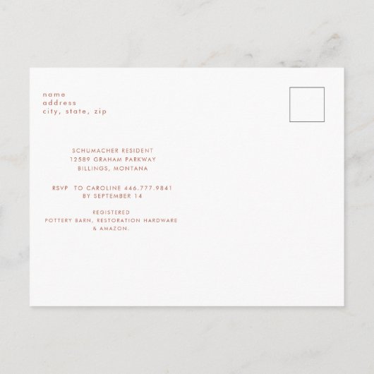 Kaneel voordat ze loopt Foto Vrijgezellenfeest Briefkaart (Achterkant)