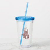 Kaneelaarvark cartoon acryl drinkbeker (Achterkant)