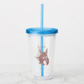 Kaneelaarvark cartoon acryl drinkbeker (Voorkant)