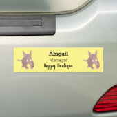 Kaneelaarvark cartoon bumpersticker (Op auto)