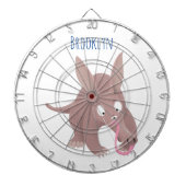 Kaneelaarvark cartoon dartbord (Voorkant)