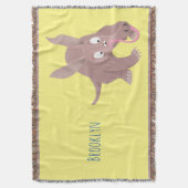 Kaneelaarvark cartoon deken (Voorkant Verticaal)