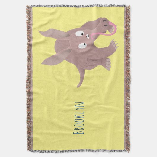 Kaneelaarvark cartoon deken (Voorkant Verticaal)