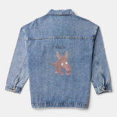 Kaneelaarvark cartoon denim jacket (Achterkant)