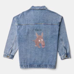 Kaneelaarvark cartoon denim jacket