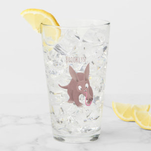 Kaneelaarvark cartoon glas