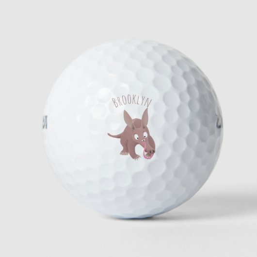 Kaneelaarvark cartoon golfballen (Voorkant)