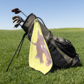 Kaneelaarvark cartoon golfhanddoek (Groen)