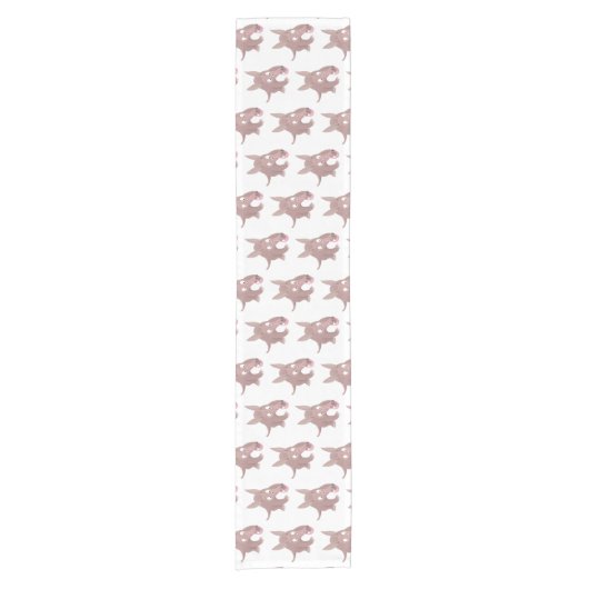 Kaneelaarvark cartoon korte tafelloper (Voorkant)