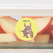 Kaneelaarvark cartoon labels (Aangebracht)