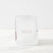 Kaneelaarvark cartoon matglas koffiemok (Center)