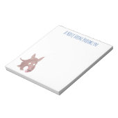 Kaneelaarvark cartoon notitieblok (Linkerzijde)