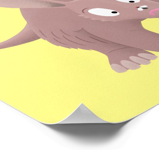 Kaneelaarvark cartoon poster (Hoek)