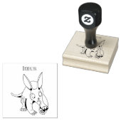 Kaneelaarvark cartoon rubberstempel (Gestempeld)