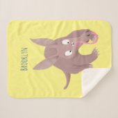 Kaneelaarvark cartoon sherpa deken (Voorkant (horizontaal))