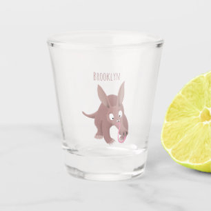 Kaneelaarvark cartoon shot glas