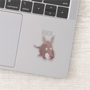 Kaneelaarvark cartoon sticker