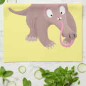 Kaneelaarvark cartoon theedoek (Gevouwen)