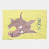 Kaneelaarvark cartoon theedoek (Horizontaal)