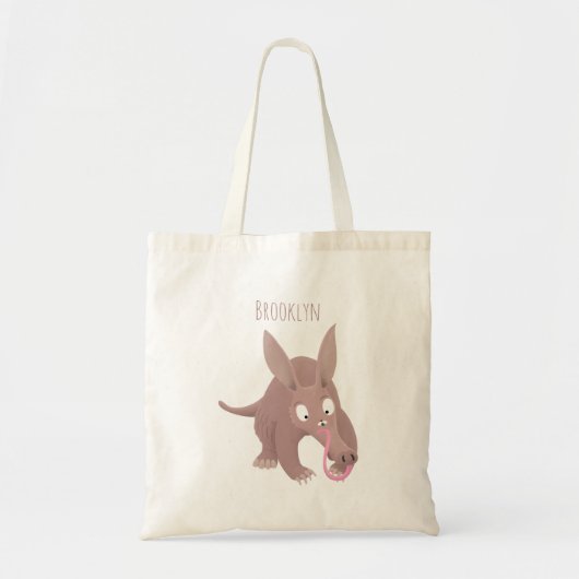 Kaneelaarvark cartoon tote bag (Voorkant)