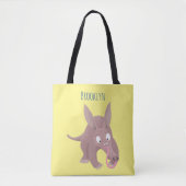 Kaneelaarvark cartoon tote bag (Voorkant)